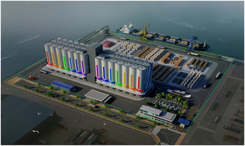 Busan New Port Grain Terminal PPP Project Rendering